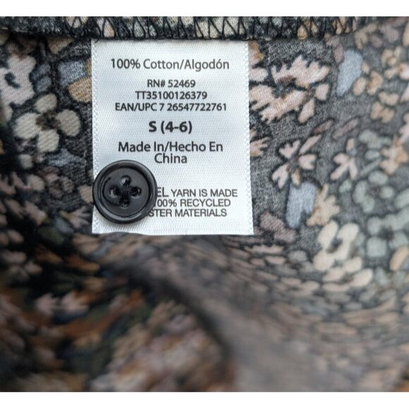 Time and Tru Women's Top Size S 4-6 Blue Floral Bohemian NEW - Picture 9 of 14